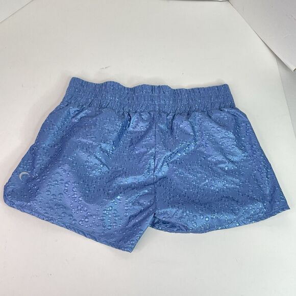New Zyia Active Shorts, Large, Blue, Drawstring, 2” Inseam, Running, Water Drops - Picture 6 of 11